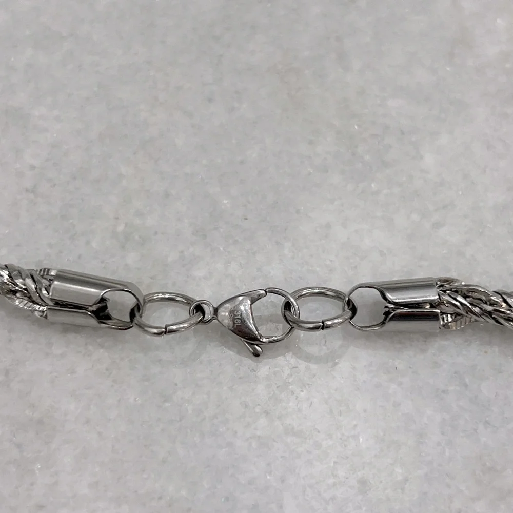Men’s 6mm 24” Stainless Steel Twisted Link Chain